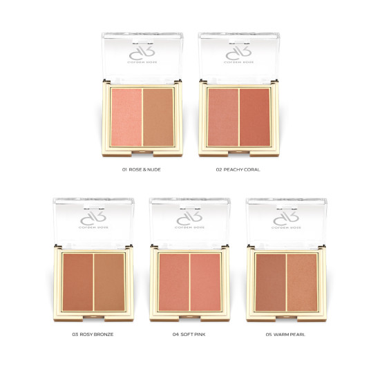 Golden Rose Iconic Blush Duo 02 Peachy Coral | 2x3g