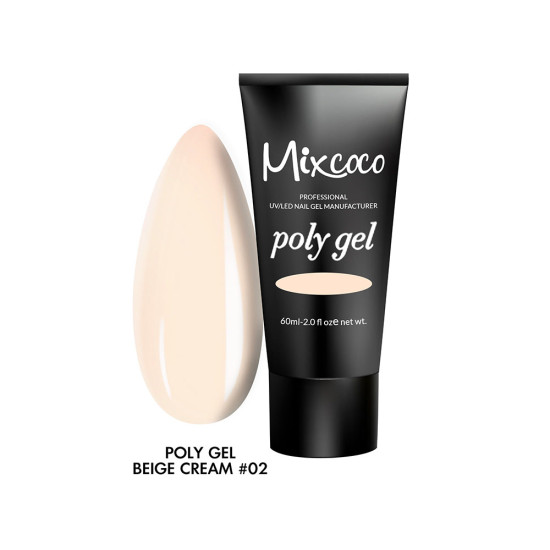 Mixcoco Poly Gel 60ml Beige Cream #2