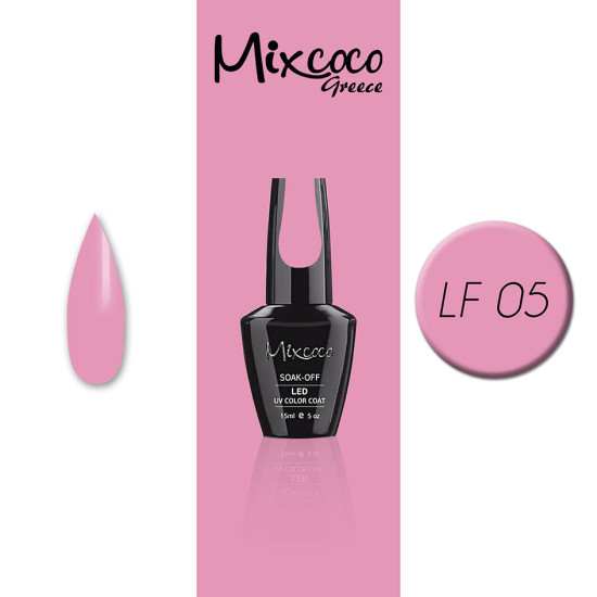 Mixcoco LF-05 Ημιμόνιμο Βερνίκι (Baby-Pink Έντονο) 15ml