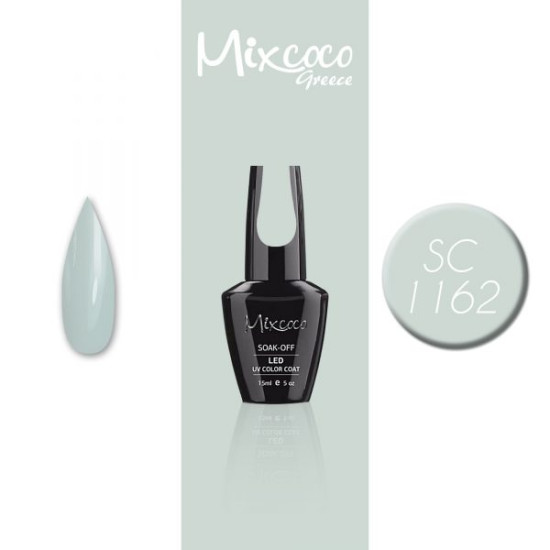 SC-1162 Ημιμόνιμο Βερνίκι Mixcoco 15ml (Γκρι Λευκό)