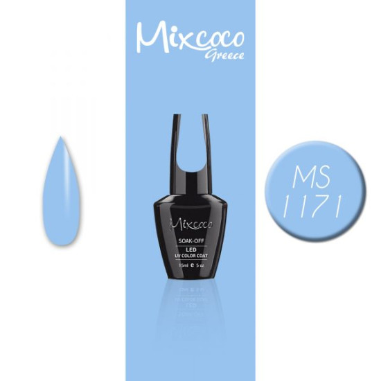 Mixcoco  MS-1171 Ημιμόνιμο Βερνίκι 15ml (Baby Blue)